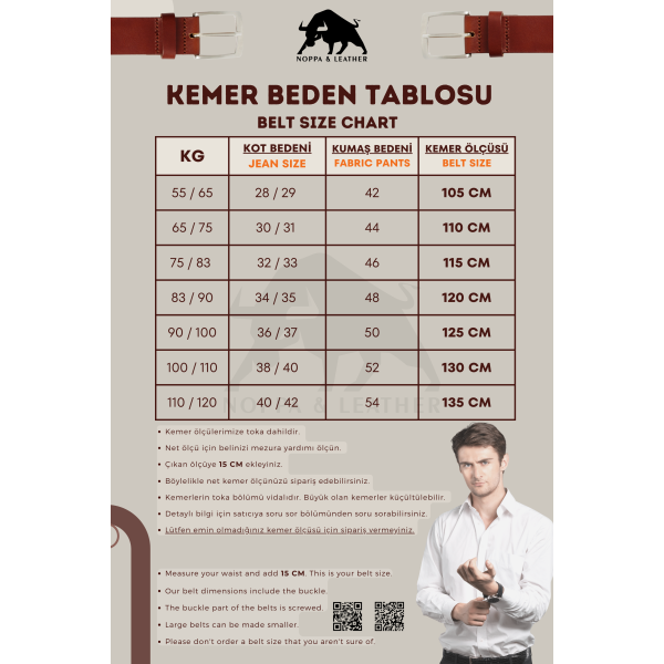 Hakiki Manda Derisi Erkek Kot Kemer 4'lü Kombin