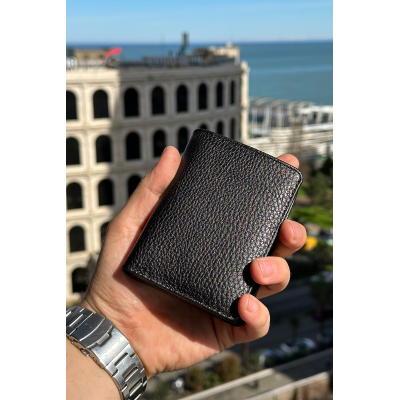 Erkek Hakiki Deri Siyah Cüzdan Kopenhag Flother Gerçek Deri Cüzdan - 2