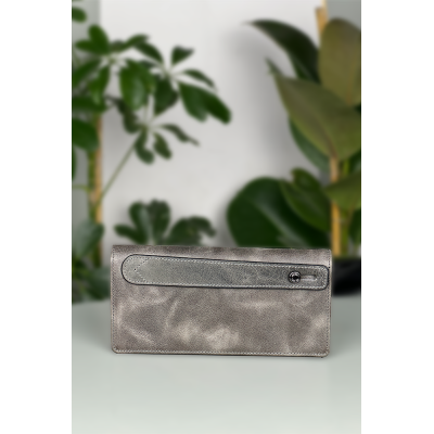 hakiki deri gri erkek cüzdan