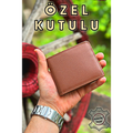 Hakiki Deri Erkek Cüzdan Taba Renk Gerçek Deri Bay Cüzdan