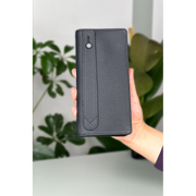Hakiki Deri Kadın Deri Cüzdan Siyah Fermuarlı Telefon Bölmeli Unisex Deri Cüzdan